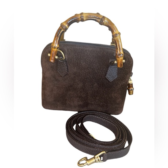 Gucci Bamboo Mini Suede 2 Way Bag - Picture 5 of 16